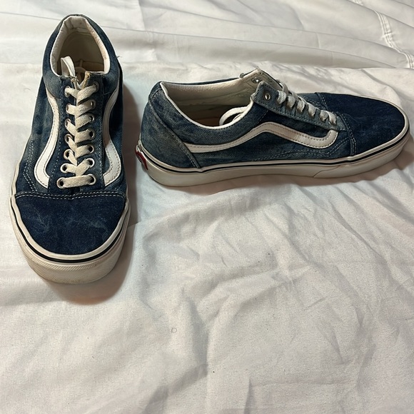 Vans Men Tie Dye Blue Tennis Shoes - Picture 2 of 6